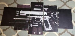 Wall Art PICTURE Man Cave Large Mural Photograph NRA fire arm see pictures!!!!