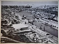 Photo 30X40 CM Argentique Dieppe 1980 Vue Aérienne Industrie Normandie