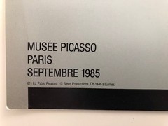 EDWARD QUINN,’PABLO PICASSO,PICHIO’ RARE AUTHENTIC 1985 EXHIBITION ART PRINT