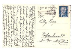 Old postcard, Gohliser Schlößchen, expired 1952