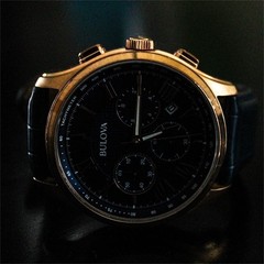 Wristwatch photo printed on canvas.