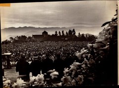 Vintage Press Photograph Historic Gathering at Outdoor Event Los Angeles 1937