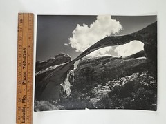 VTG Large Black & White Photograph Photography Print Arches National Park Utah