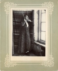 Cabinet Photo Profound Female with rope Theater Actor Suicide Macabre Death