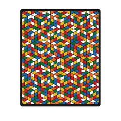great RUBIKS Soft Warm Single-Side Printing Flannel Fleece Blanket