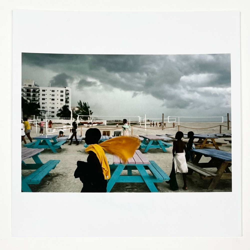 RARE Alex Webb SIGNED Magnum Print 6″ x 6″ Miami Beach Florida Haiti 1989