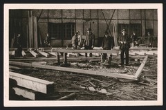 Photography: Carpenters building wooden gables for a half-timbered house