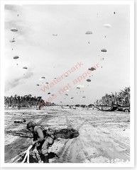 WWII Silver Halide Photo 503 PIR Airborne Paratroopers At Noemfoor Island