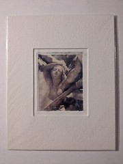 Polaroid Transfer Emulsion Photograph Nude Woman Statue France Art
