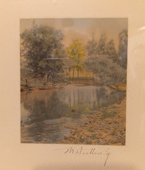 Rare Miniature Signed WALLACE NUTTING Hand Tinted Photo Early 20th Century
