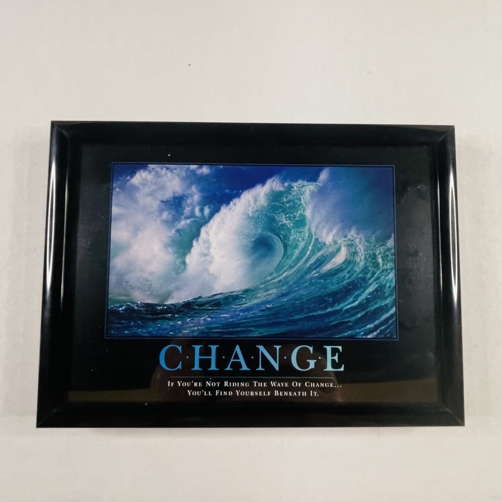 Desktop Framed Art 5×7 Inches Change Ocean Motivational Print