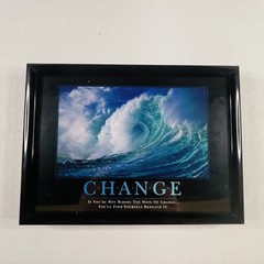 Desktop Framed Art 5×7 Inches Change Ocean Motivational Print