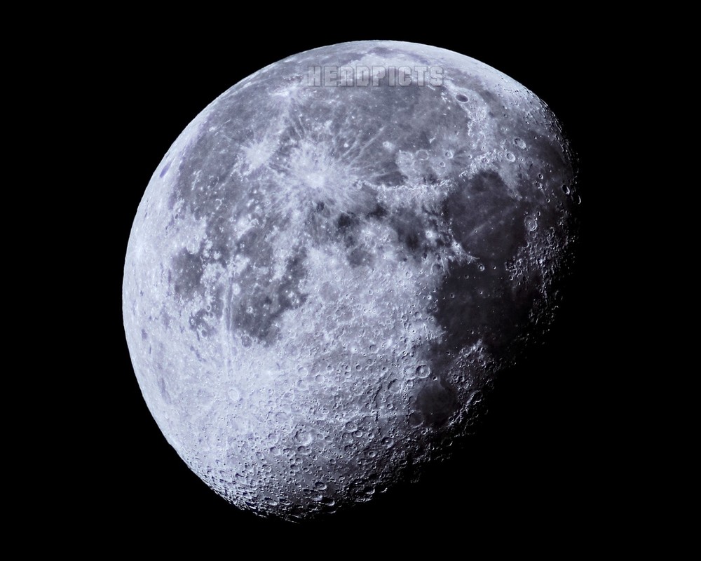 Moon Decor, 8×10 inch Print, 85 Percent Full Moon (Waning Gibbous Phase) M0495