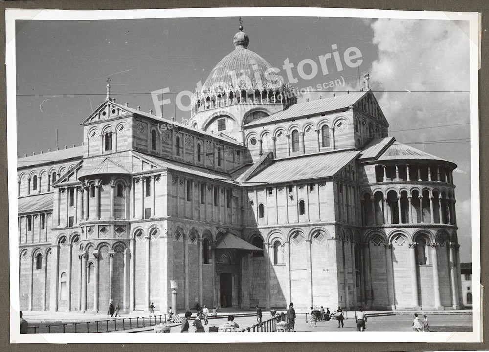 Photo Pisa Italy 1950s Cathedral Back Apse Architecture Detail