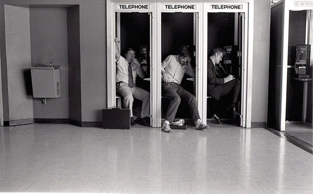 San Francisco, Phone Booth, 1978. Black & White Photograph . Quality Art Print