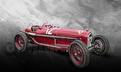 1934 Alfa Romeo P3 Vintage Classic Race Car Photo CA-3033