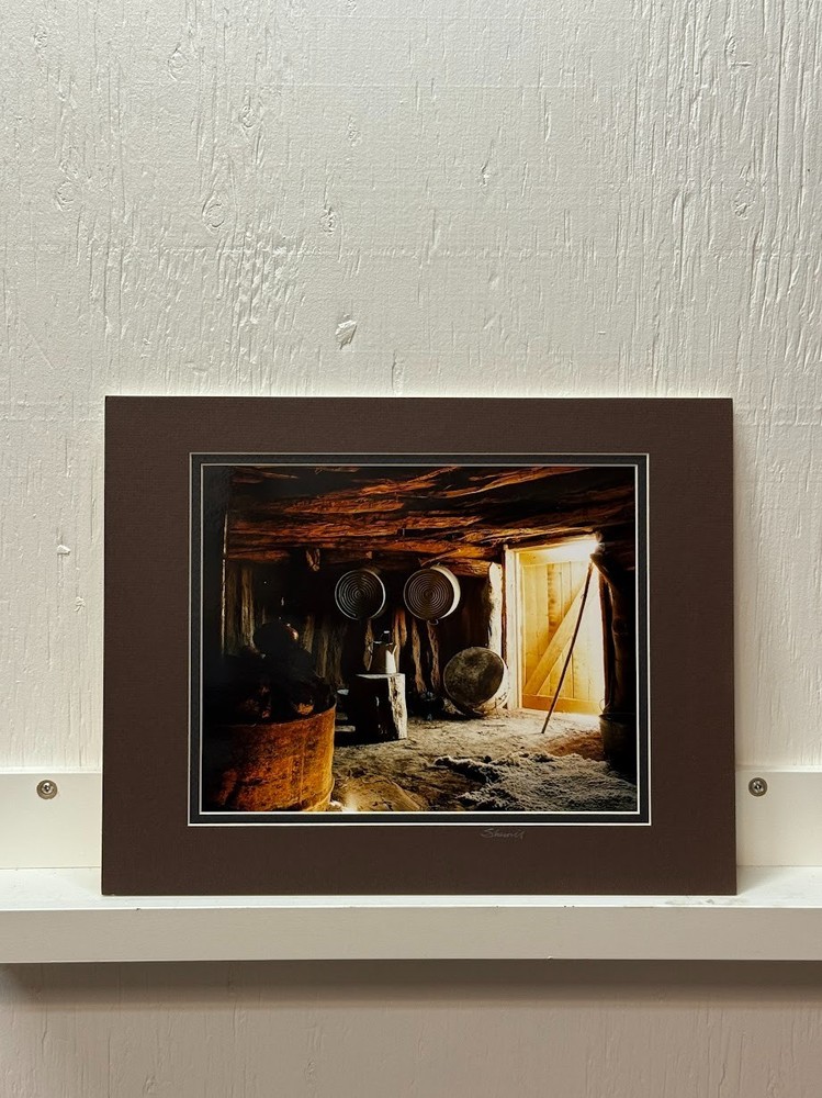 Michael L Sherrill Signed Navajo Hogan Photograph Double Matted 14×11 Print