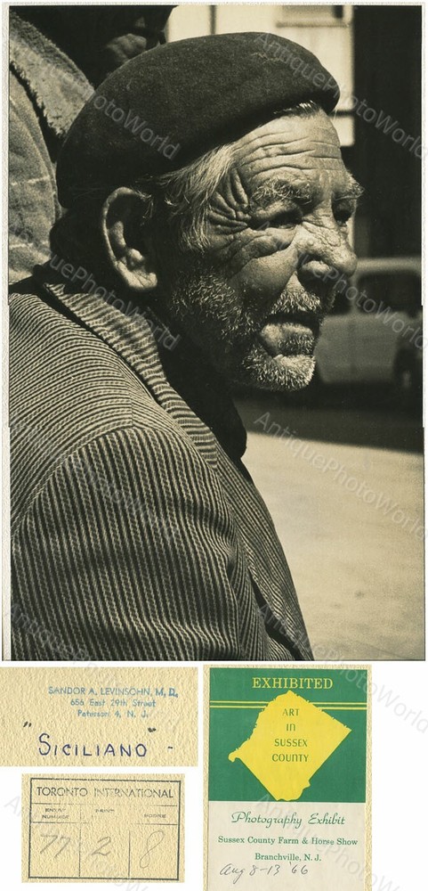 Sicilian man vintage photo by S Levinsohn Italy