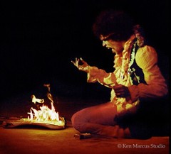 Jimi Hendrix Burning Guitar at Monterey Pop Signed Ltd.Ed. Photo by Ken Marcus