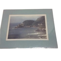 Ray I. Doan Hand Printed Print Of Heceta Light House Seascape In Oregon # 91/40
