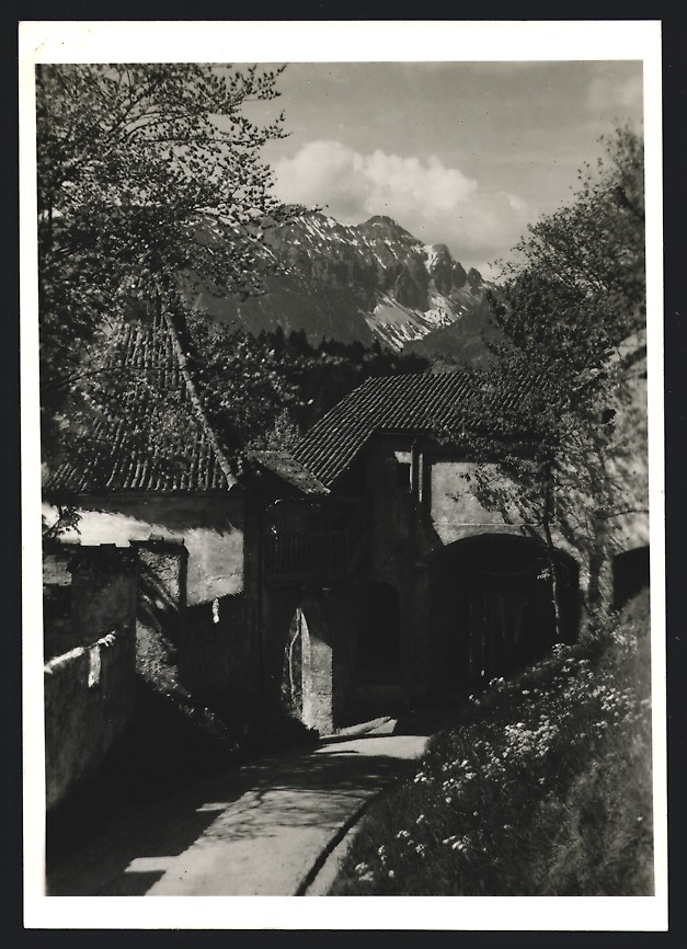 Photograph by Arnold, Füssen, view of Füssen / Allgäu, area in Malerwinkel