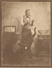 NEWLY FOUND! HENDRICKSON Himself as Dentist w/ Cigar B&W SEPIA PHOTO PRINT 11×14