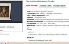 Navajo “Daughter of the Desert” An Edward S Curtis Original, c1904 5×7 $4.49