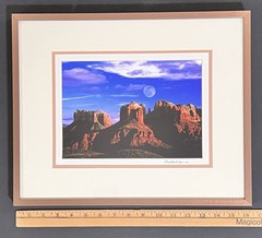 Michael Irvine Signed Art Photography: Afternoon Moon Sedona, AZ