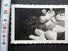 ERITAGE Orig Priv Photo Old Time Beautiful Young Women Semi Nude Bikini Eye Catching