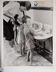 Vintage Film Photo France Child In Summer Camp 18X24CM 1960