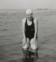 HEIRLOOM Orig Priv Photo Old Time Beautiful Young Woman Semi Nude In Water Eye Catching