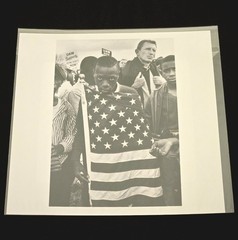 Bruce Davidson Magnum Signed Square Print 6″x6″ Protest March Alabama 1965 B&W
