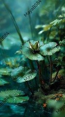 8 Green Swamp – Digital Image Picture Phone Background AI Art, 8 images