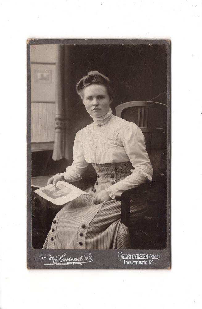 CDV Photo Lady Portrait / Fine Lady – Oberhausen 1900s