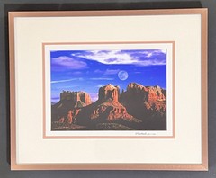 Michael Irvine Signed Art Photography: Afternoon Moon Sedona, AZ