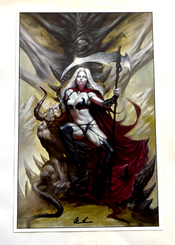 LADY DEATH PARILLIO EXCLUSIVE SIGNED LIMITED EDITION ART PRINT COA NM+