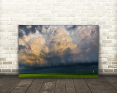 Storm cloud photography print Iowa farmland picture nature wall art home decor