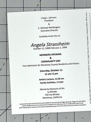Angela Strassheim (b. 1969) Art Announcement Card 2009