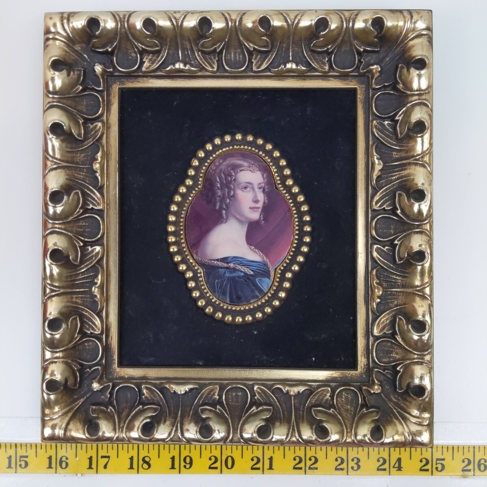 Turner Victorian Lady Portrait Ornate Gold Framed Wall Art Vintage Classic Decor