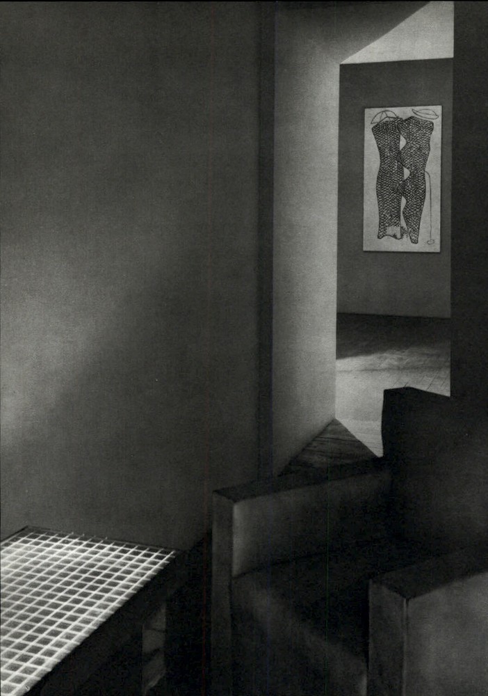 1975 Man Ray Interior Image of Shadows and Walls Architecture Art Photo Gravure