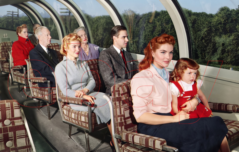 Photo Art Print of a Union Pacific Astra Dome Observation Car circa 1950s