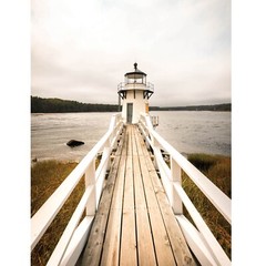 Doubling Point Lighthouse Photo Wall Art Print in Bath Maine, Photography Art