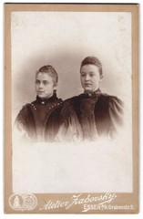 Photography studio Zaborsky, Essen, Grabenstr. 5, Two Young Ladies Wear Dark