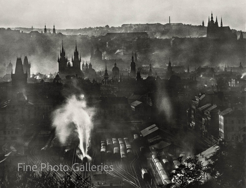 1955 Original KAREL PLICKA Prague Czech Cityscape Landscape Silver Gelatin Photo
