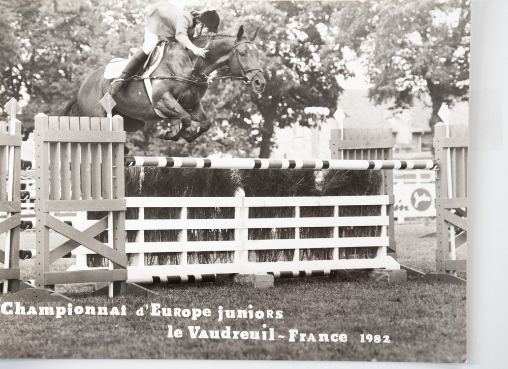 Vintage Film Photo France Equestrian Horse Show Jumping 18X24cm 1970