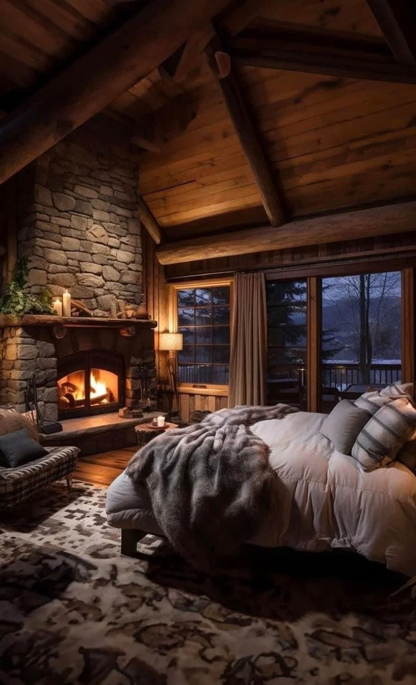 8*10 cozy cottage house photo print warm beautiful home wall art decor bedroom