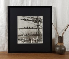 Sailboat “Tovarishch” in Odesa Seaport Photo, Black and White Vintage Photo