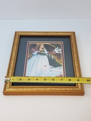 Vintage Messengers of Peace By Lynn Bywaters Interior Framed Picture Girl Angel