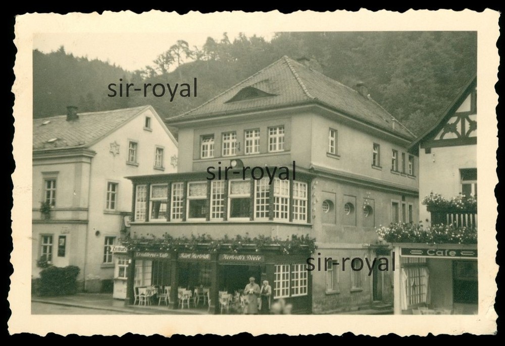 Bad Berneck in the Fichtelgebirge – Karl Hertrich Conditorei – 1930s – Photo 9x6cm