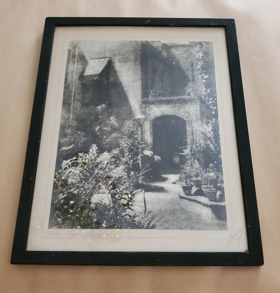 Little Theatre Courtyard, New Orleans (Signed Vintage Photograph), Circa 1910